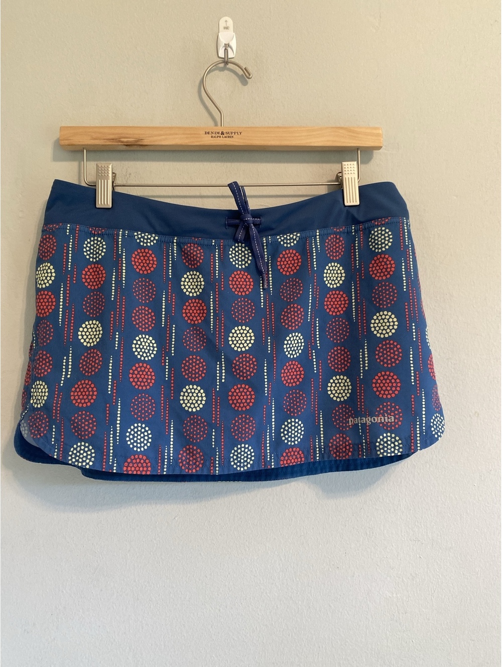 Patagonia Rare Blue Printed Athletic Skort Women's Medium